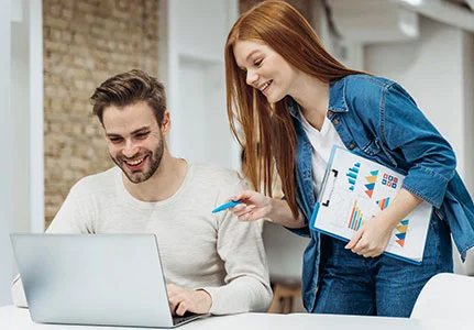 PPC campaign dashboard on laptop